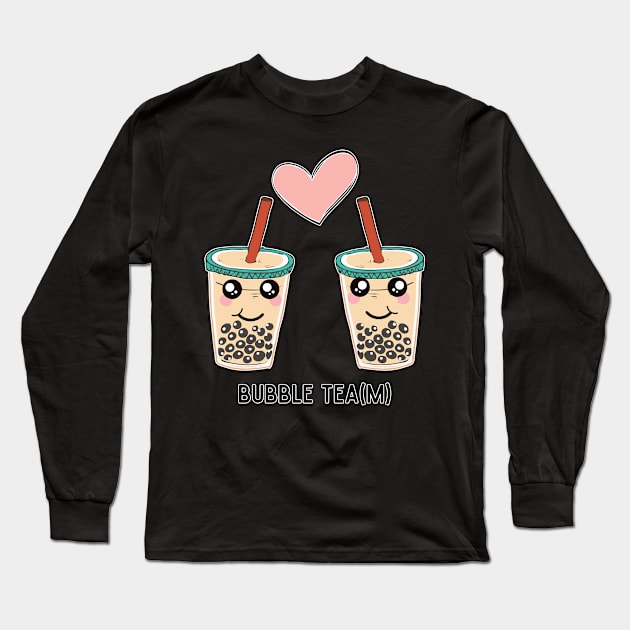 Bubble Tea(m) - Anime Kawaii Bubble Tea Long Sleeve T-Shirt by Huschild